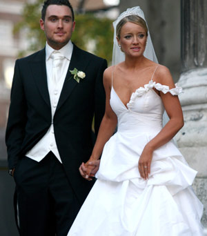 Celebrity weddings: Lucy David and Owain Yeoman Celebrity weddings: Lucy David and Owain Yeoman