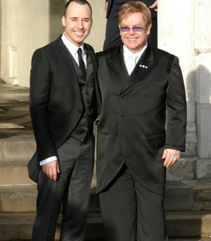 Celebrity weddings: Elton John and David Furnish Celebrity weddings: Elton John and David Furnish