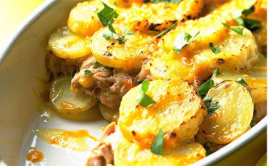 Tuna and potato layer Tuna and potato layer