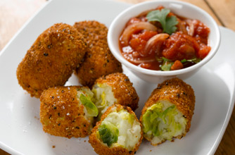 Brussels sprout and potato croquettes