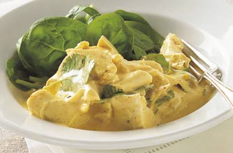 A quick meal using leftover turkey. This is spicy with a hint of heaat from tikka masala curry paste A quick meal using leftover turkey. This is spicy with a hint of heaat from tikka masala curry paste