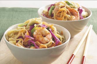 Sweet chilli and prawn stir-fry