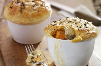 Individual turkey and stilton pies Individual turkey and stilton pies