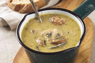 Turkey and mushroom soup