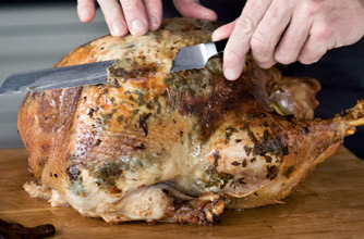 Gordon Ramsay's roast turkey with lemon, parsley and garlic