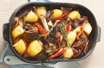 A one-pot meal that is suitable for the whole family. This Lamb casserole is easy to cook . It is quite economical using shoulder lamb and shanks can be used instead too.