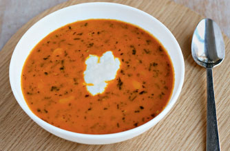 Moroccan spiced pumpkin and butter bean pot