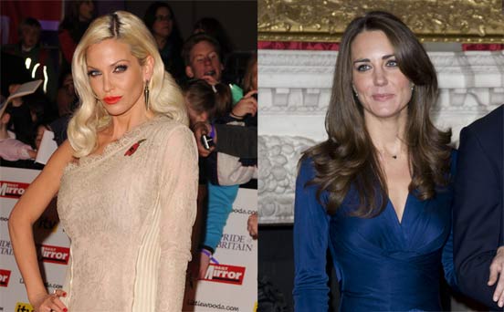 Sarah Harding and Kate Middleton