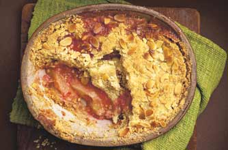 Pear and apple crumble