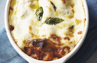 Cannelloni tubes are stuffed with aubergine and tomato sauce. This is easy to prepare and a great meal for the whole family