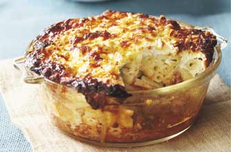 Mince-topped macaroni