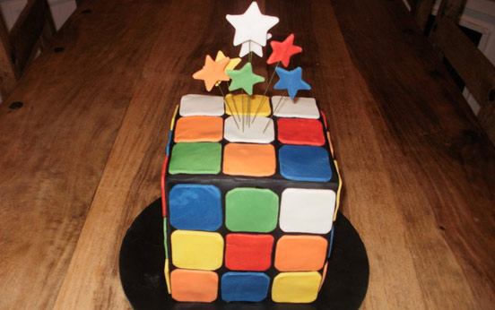 Caroline Mitchell-Wise's rubix cube cake Caroline Mitchell-Wise's rubix cube cake