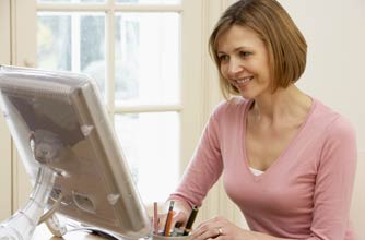 Woman on the computer