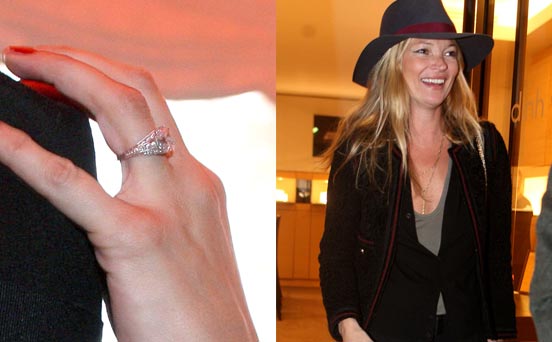 Celebrity engagement rings: Kate Moss Celebrity engagement rings: Kate Moss