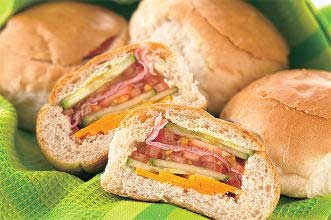Stripy picnic rolls Stripy picnic rolls