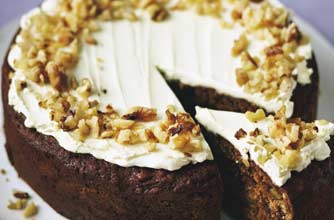 Date and walnut cake