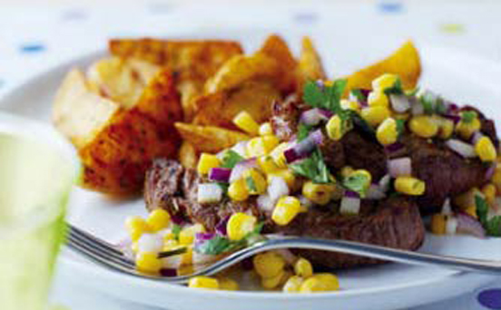 Lamb chops and sweetcorn salsa Lamb chops and sweetcorn salsa