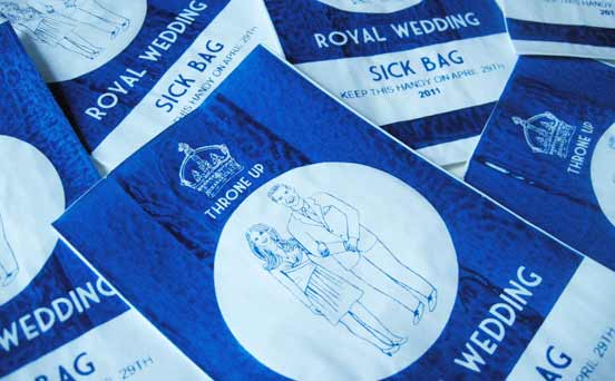Royal Wedding sick bag Royal Wedding sick bag