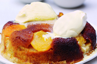 Caramel peach muffin