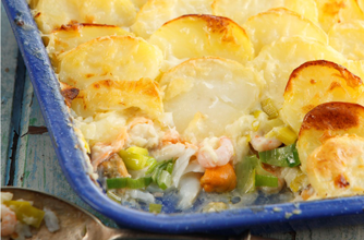 Luxury fish pie
