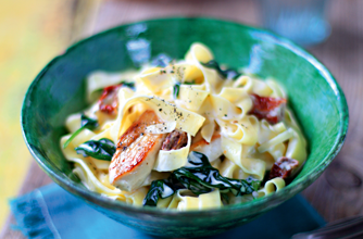 Creamy spinach chicken pasta