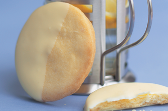 Lemon and white chocolate biscuits
