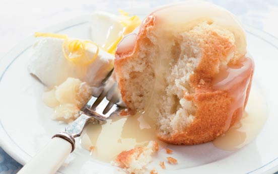 Lemon sponge puddings