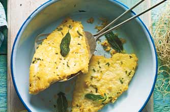 Cheesy dabs in a pan