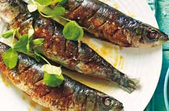 Sardine with orange and fennel salad
