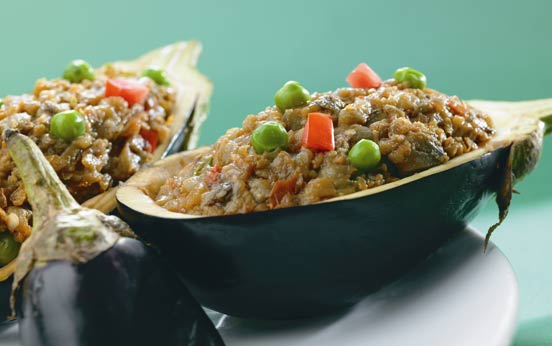 Baked aubergine