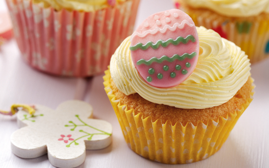 easter cupcake, lemon cupcakes