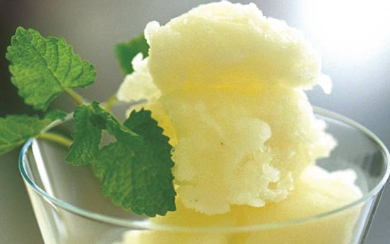 Lemon sorbet Lemon sorbet