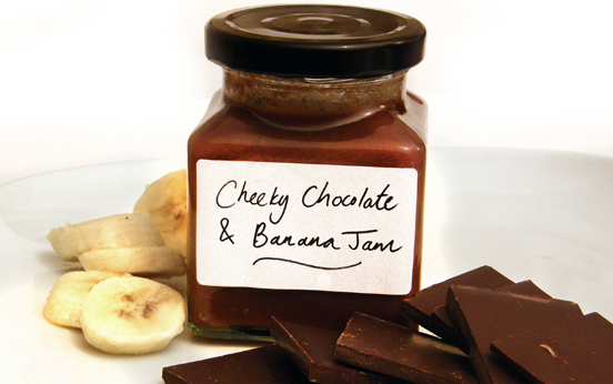 chocolate spread, banana jam, chocolate and banana chocolate spread, banana jam, chocolate and banana