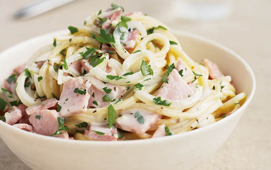 Creamy spaghetti carbonara recipe - goodtoknow