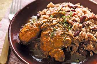Woman's Weekly Jamaican rice and beans with jerk chicken Woman's Weekly Jamaican rice and beans with jerk chicken