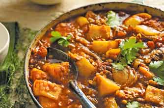Moroccan red lentil and lamb stew Moroccan red lentil and lamb stew