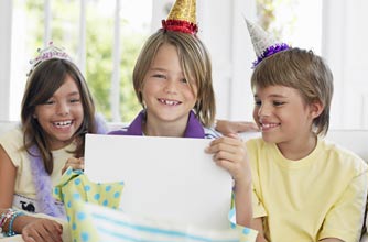 Children at a birthday party