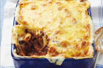 Mince and cheese pasta bake