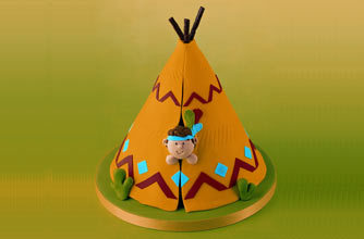 Cowboy tipi cake Cowboy tipi cake
