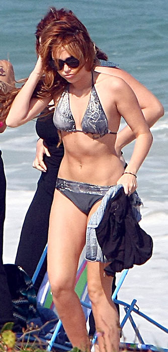 Miley Cyrus on the beach Miley Cyrus on the beach
