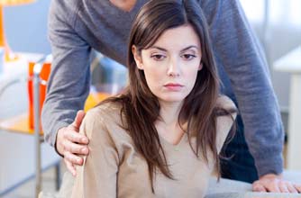Woman being comforted