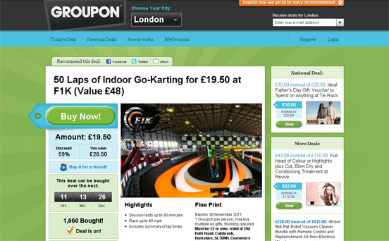 Top 10 bargain websites: Groupon Top 10 bargain websites: Groupon
