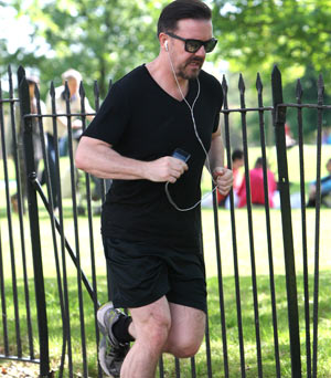 Celebrities keeping fit: Ricky Gervais Celebrities keeping fit: Ricky Gervais