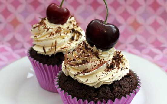 Black forest cupcakes Black forest cupcakes