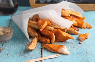 Plaice fish and chips