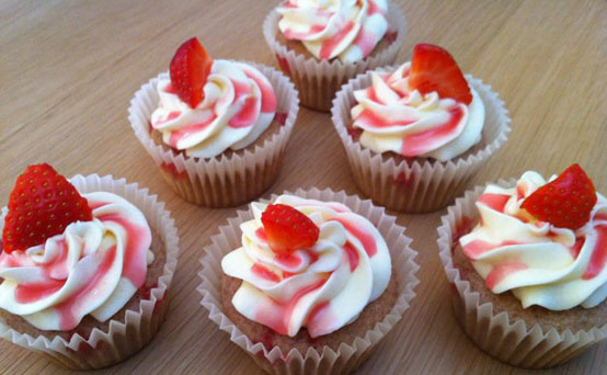 Stephanie Clough's strawberry cupcakes Stephanie Clough's strawberry cupcakes