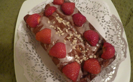 Patricia Owen's strawberry and wild berry tea loaf Patricia Owen's strawberry and wild berry tea loaf