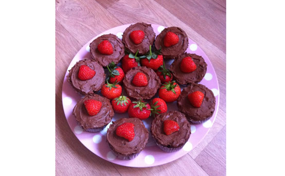 Strawberry Tea brownies Strawberry Tea brownies