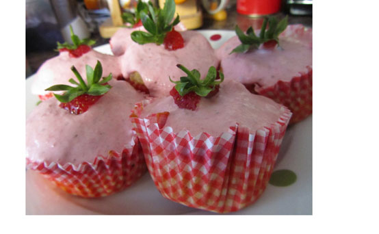 Strawberry cheese muffins Strawberry cheese muffins