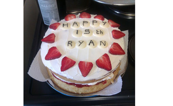 Strawberry birthday cake Strawberry birthday cake